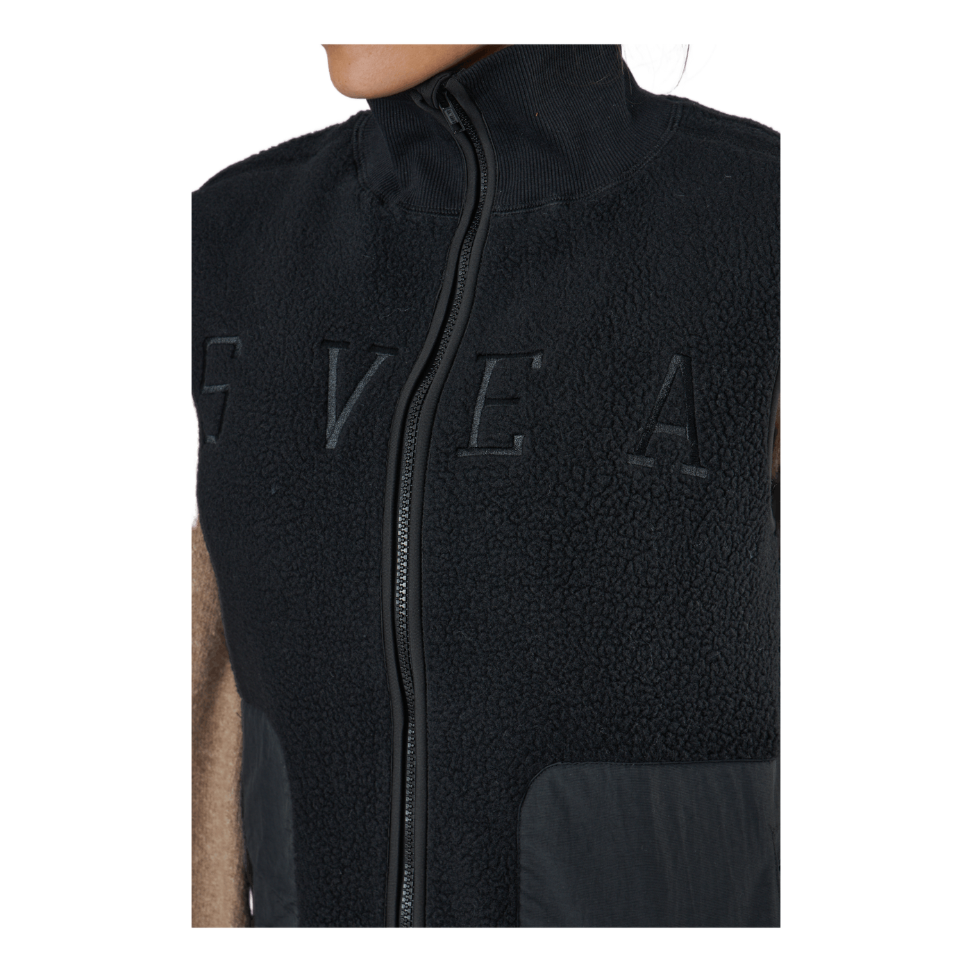 W. Pile Vest Black