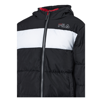 Teens Boys Lui Puffer Jacket Black-bright White