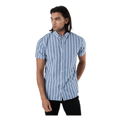 Summer Stripe Shirt S/s Blå