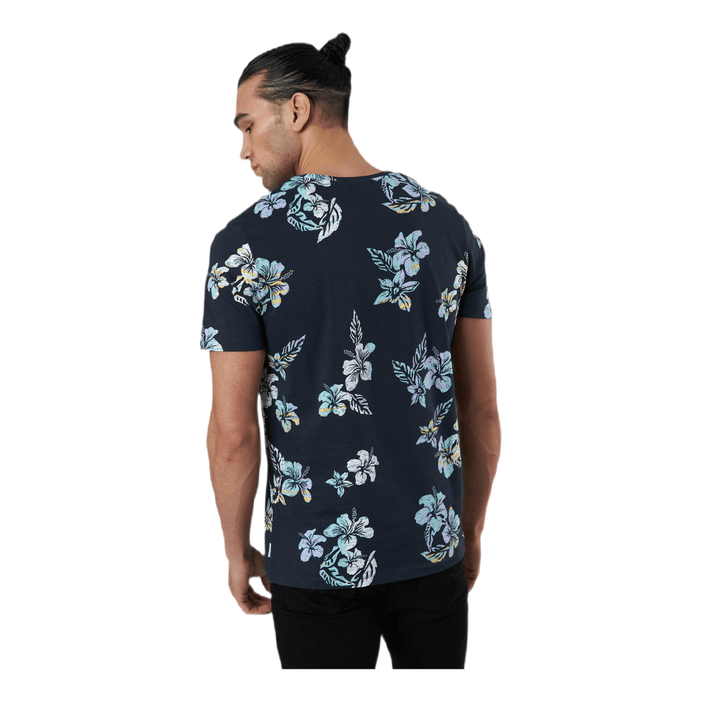 Hazy Aop Tee Ss Crew Neck Dark Navy