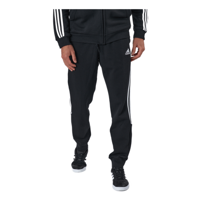 Essentials Tapered Cuff 3 Stripes Pants Black / White