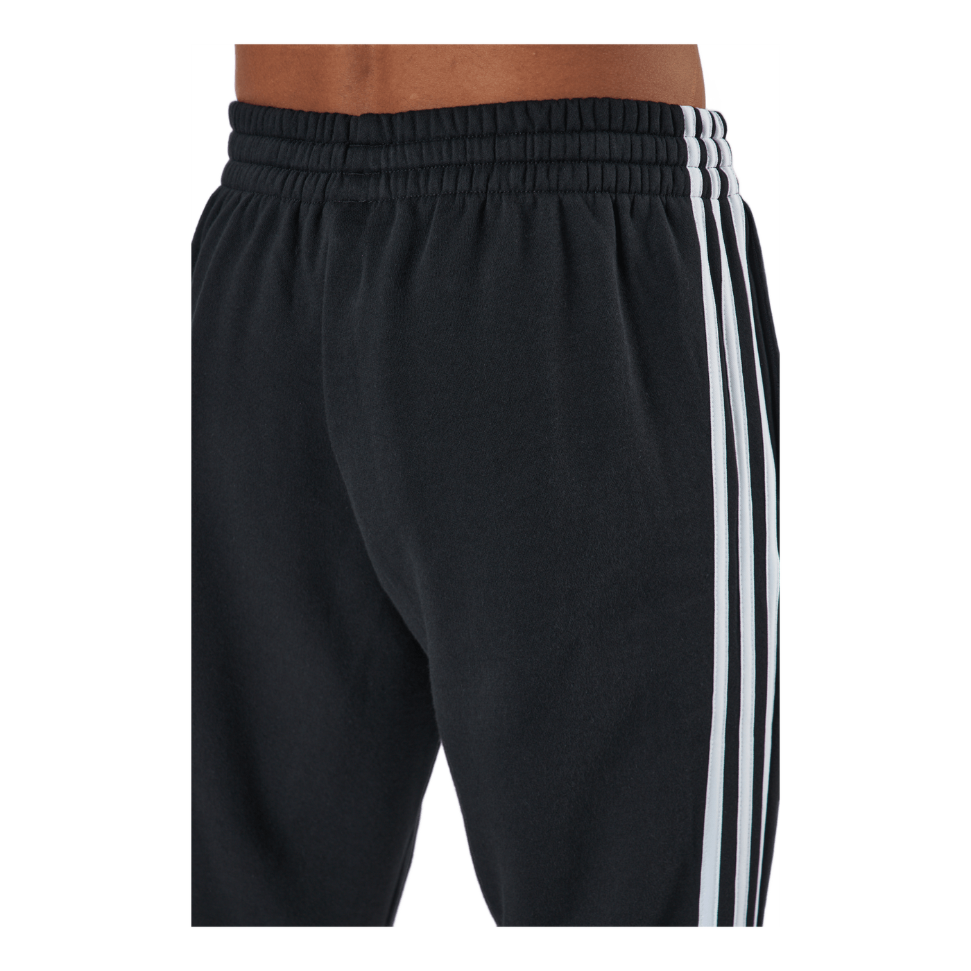 Essentials Tapered Cuff 3 Stripes Pants Black / White