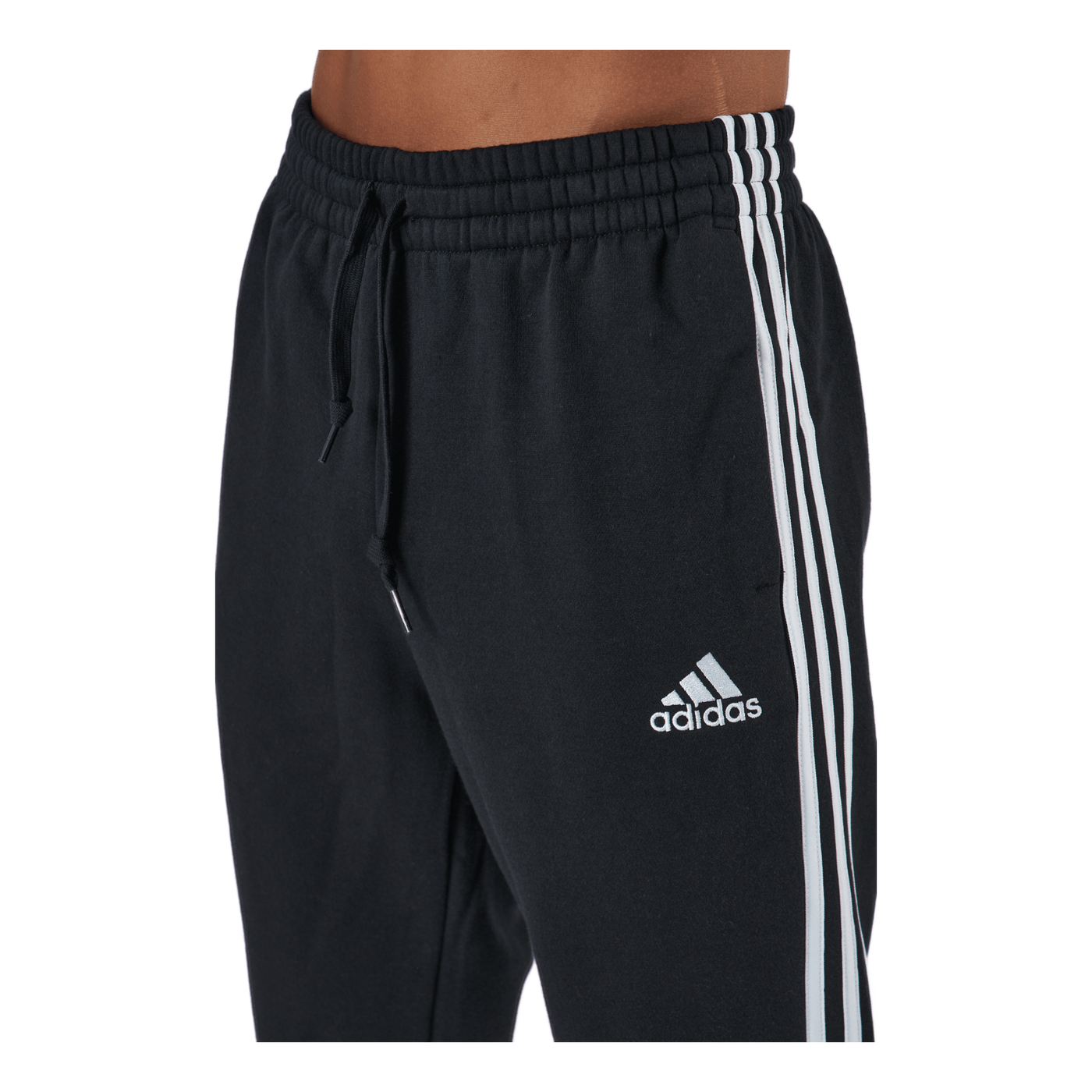 Essentials Tapered Cuff 3 Stripes Pants Black / White