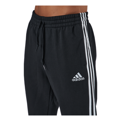 Essentials Tapered Cuff 3 Stripes Pants Black / White