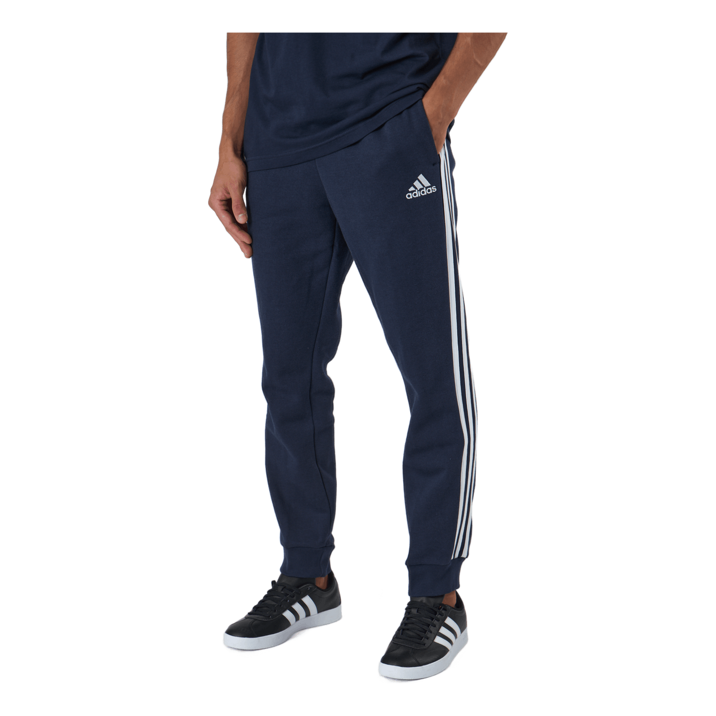 Essentials Tapered Cuff 3 Stripes Pants Legend Ink / White