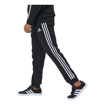 Essentials Tapered Cuff 3 Stripes Pants Black / White