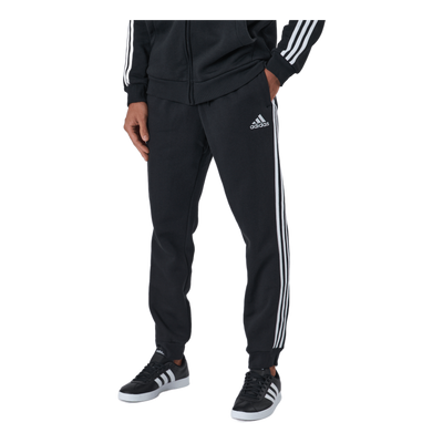 Essentials Tapered Cuff 3 Stripes Pants Black / White