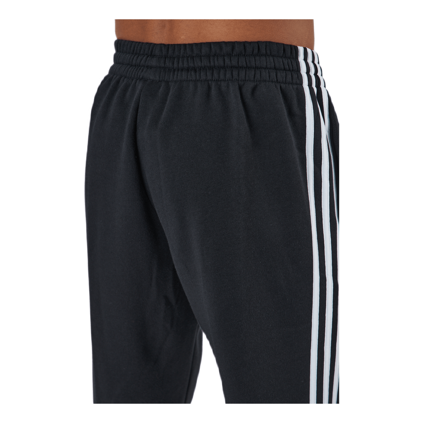 Essentials Tapered Cuff 3 Stripes Pants Black / White