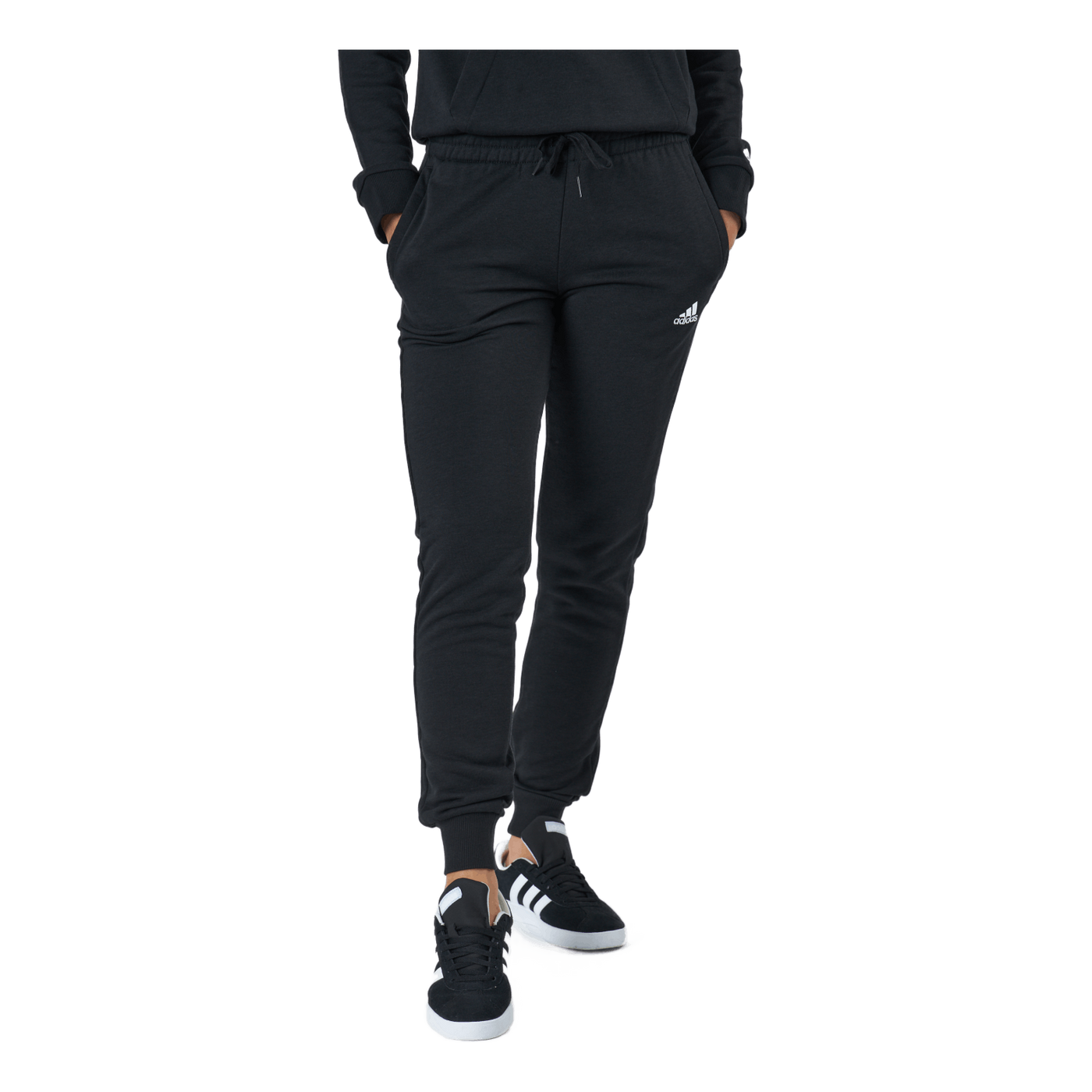 Essentials Slim Tapered Cuffed Pant Black / White