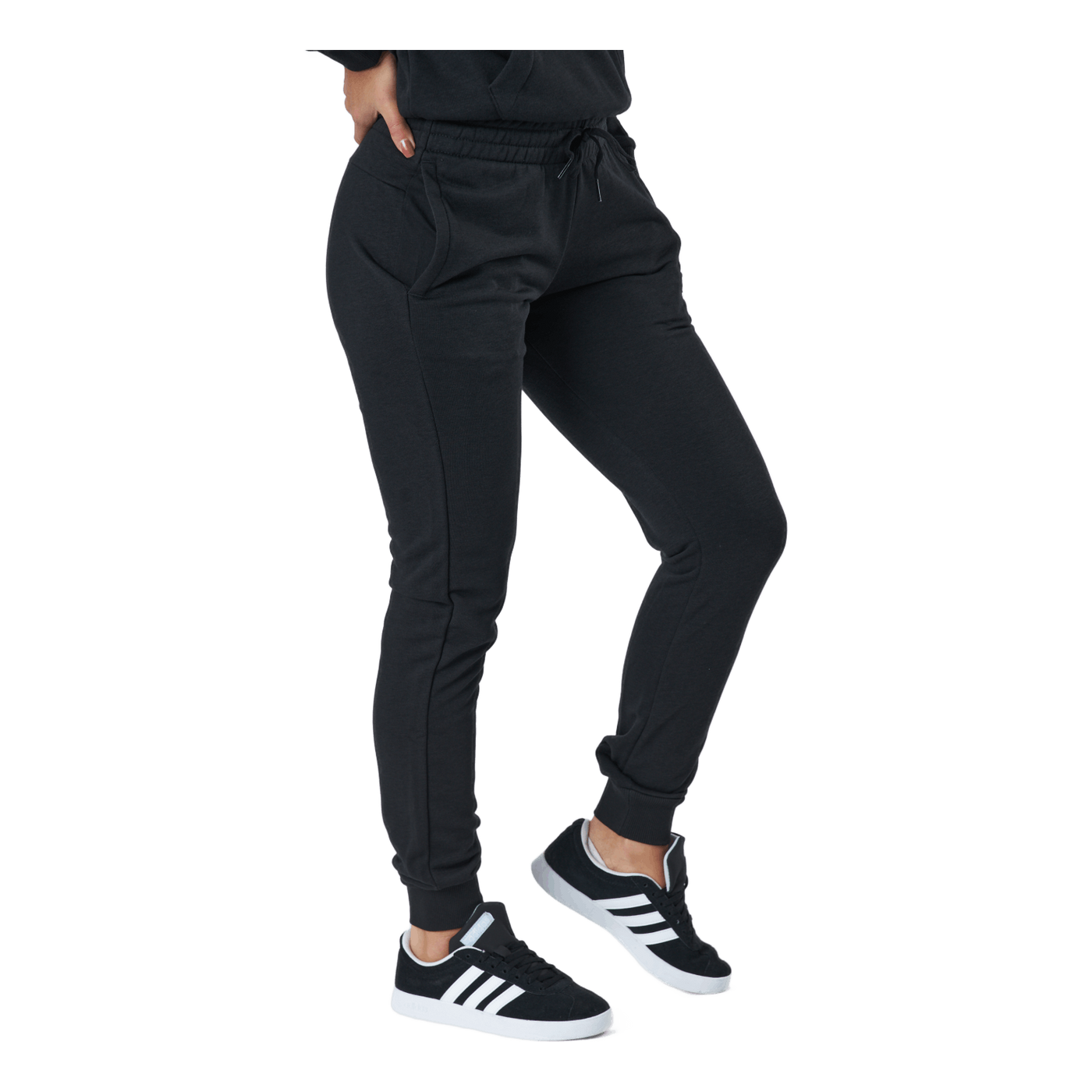 Essentials Slim Tapered Cuffed Pant Black / White