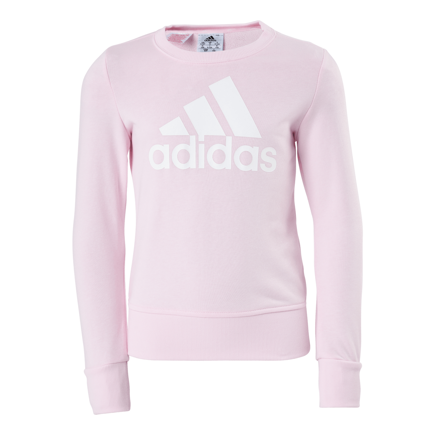 Adidas Girls Essentials Big Logo Sweatshirt Clear Pink / White