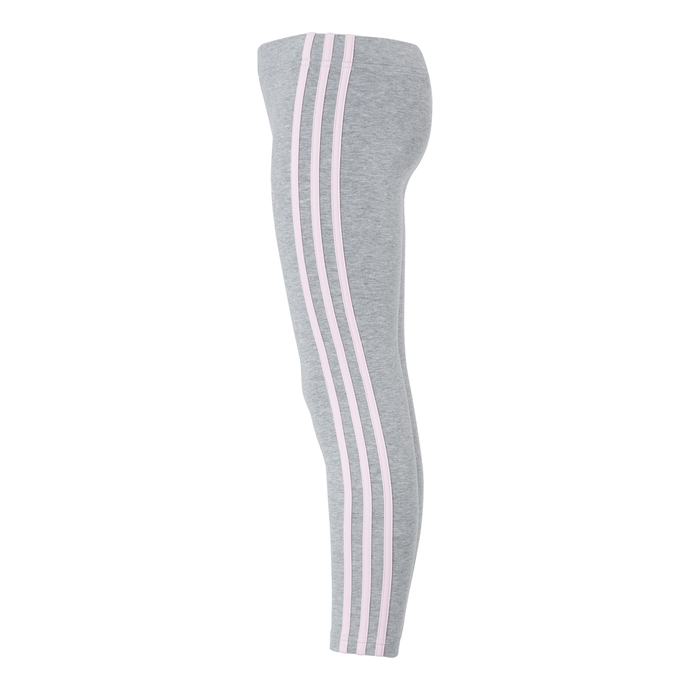 Adidas Girls Essentials 3 Stripes Leggings Medium Grey Heather / Clear Pink