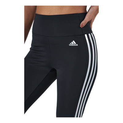 High Rise 3-Stripes 3/4 Sport Tights Black / White