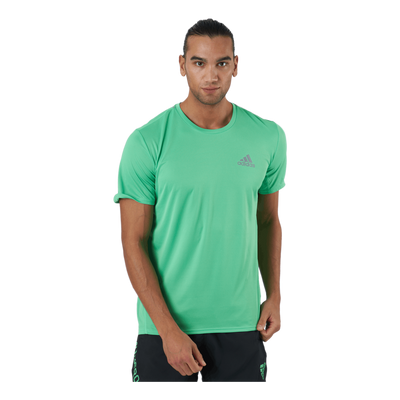 Adidas Fast Primeblue Tee Men Semi Screaming Green / Reflective Silver