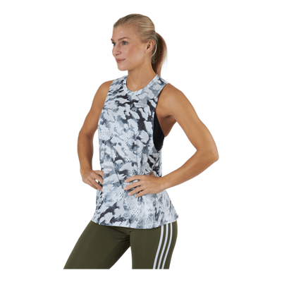 Adidas Fast Graphic Tank Women Grey One / White