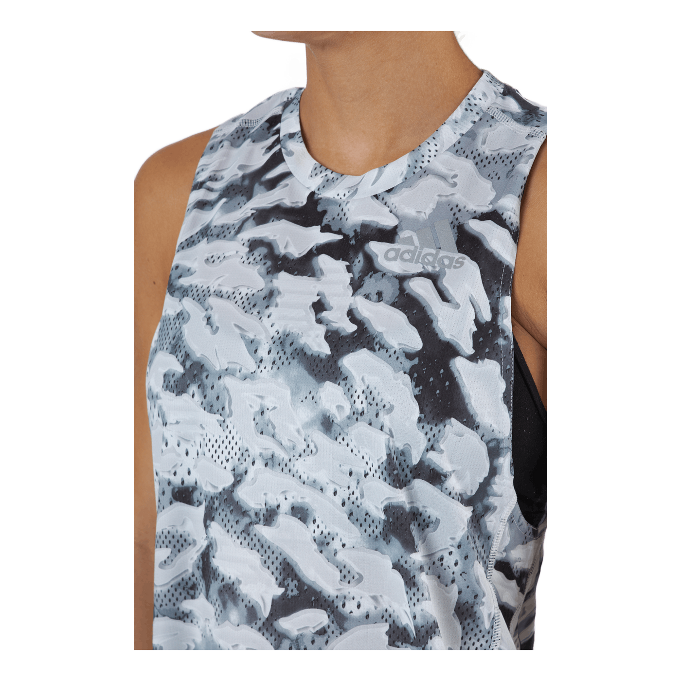 Adidas Fast Graphic Tank Women Grey One / White