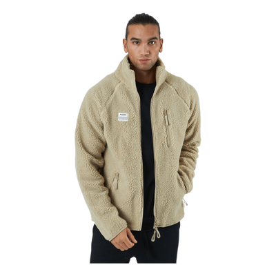 Fleece Jacket Zip Beige