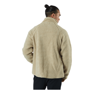 Fleece Jacket Zip Beige