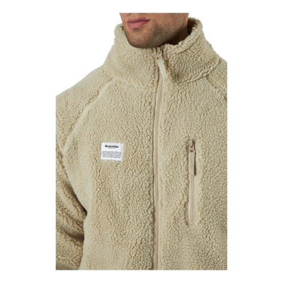 Fleece Jacket Zip Beige