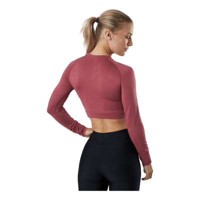 Molly Seamless Ls Crop Top Rose