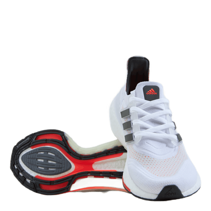 Ultraboost 21 Cloud White / Core Black / Solar Red