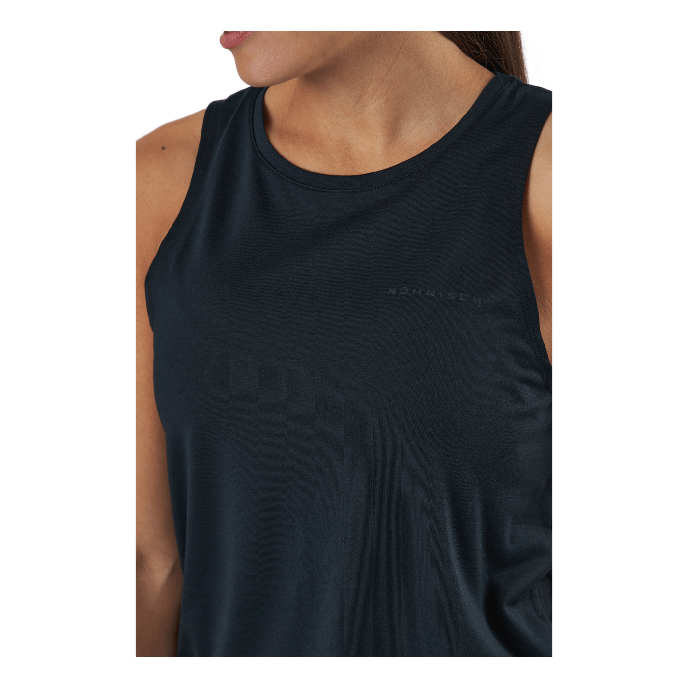 Split Back Singlet Black