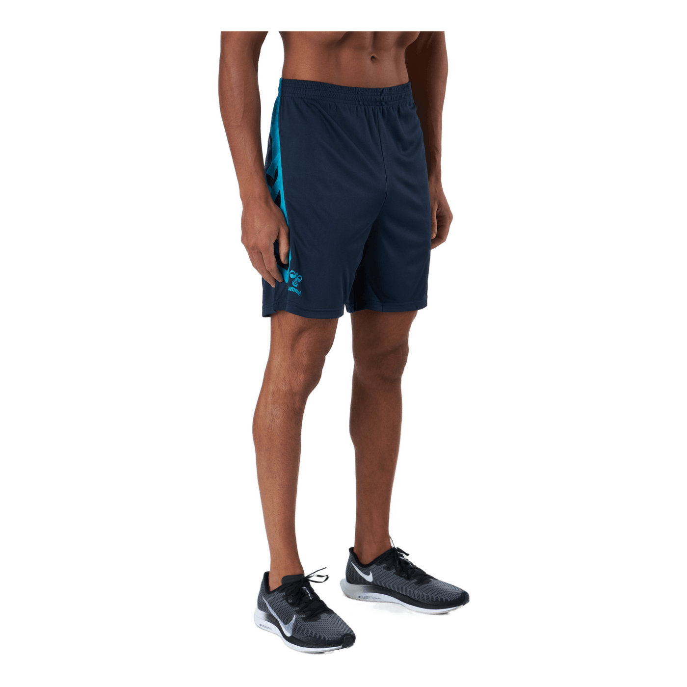 Hmlaction Poly Shorts Black Iris/atomic Blue