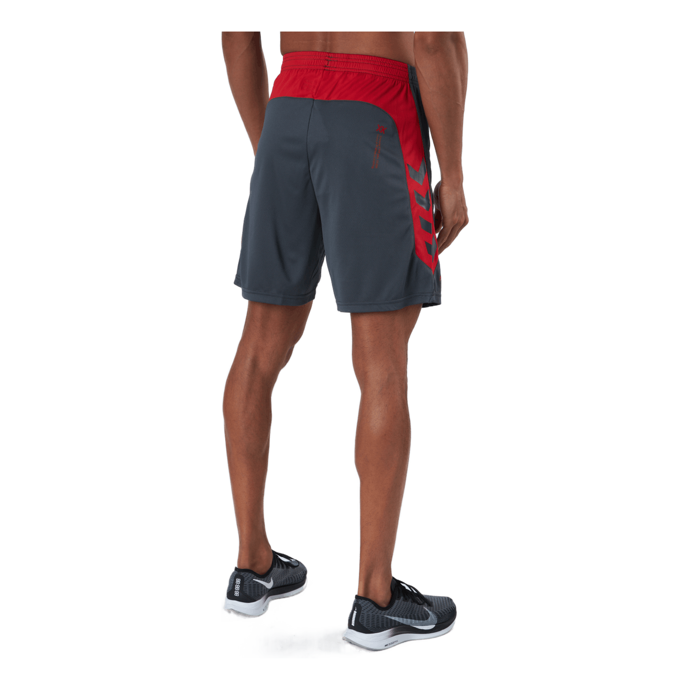 Hmlaction Poly Shorts Ebony/flame Scarlet