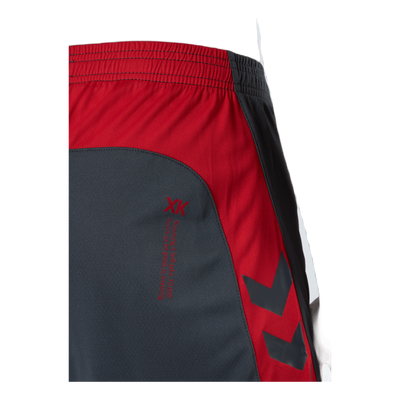 Hmlaction Poly Shorts Ebony/flame Scarlet