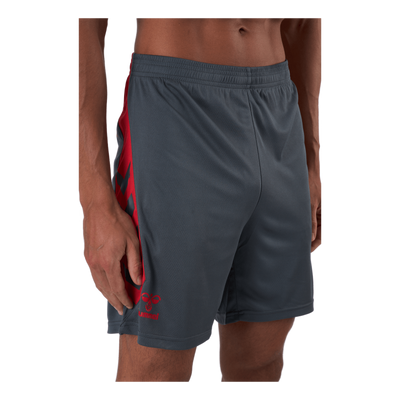 Hmlaction Poly Shorts Ebony/flame Scarlet