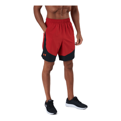 Ua Hiit Woven Colorblock Sts Radiant Red