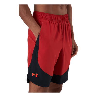 Ua Hiit Woven Colorblock Sts Radiant Red