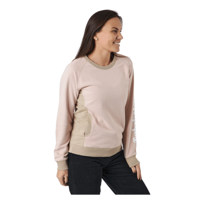 Linear Logo Sleeve Crew Cameo Rose