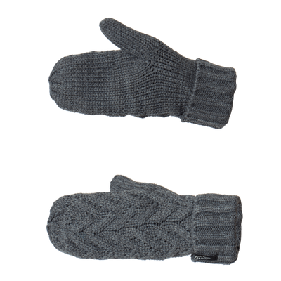 Knot Mittens Grey Melange