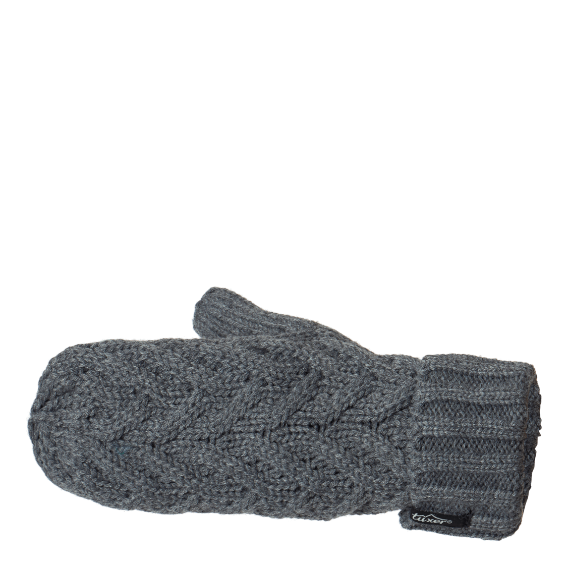 Knot Mittens Grey Melange