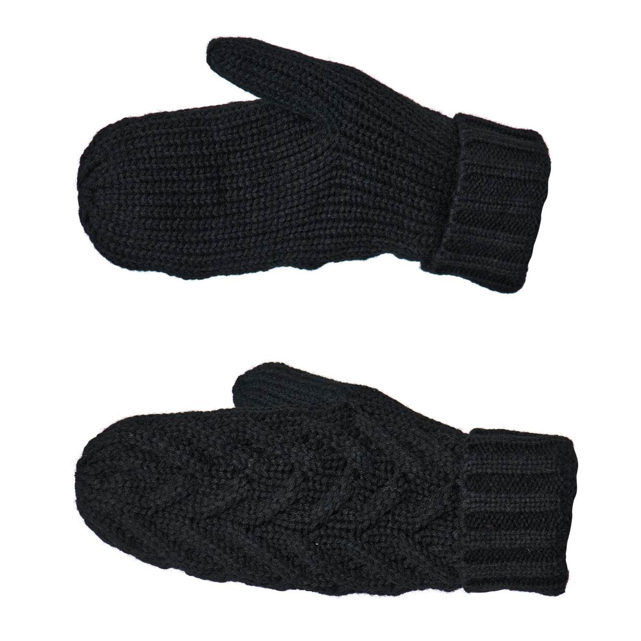 Knot Mittens Black