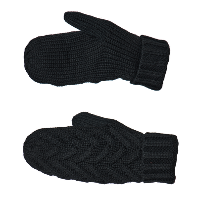 Knot Mittens Black