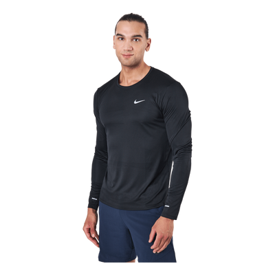 Dri-FIT Miler Men's Long-Sleeve Running Top BLACK/REFLECTIVE SILV