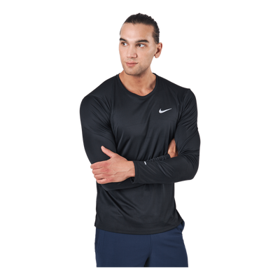 Dri-FIT Miler Men's Long-Sleeve Running Top BLACK/REFLECTIVE SILV