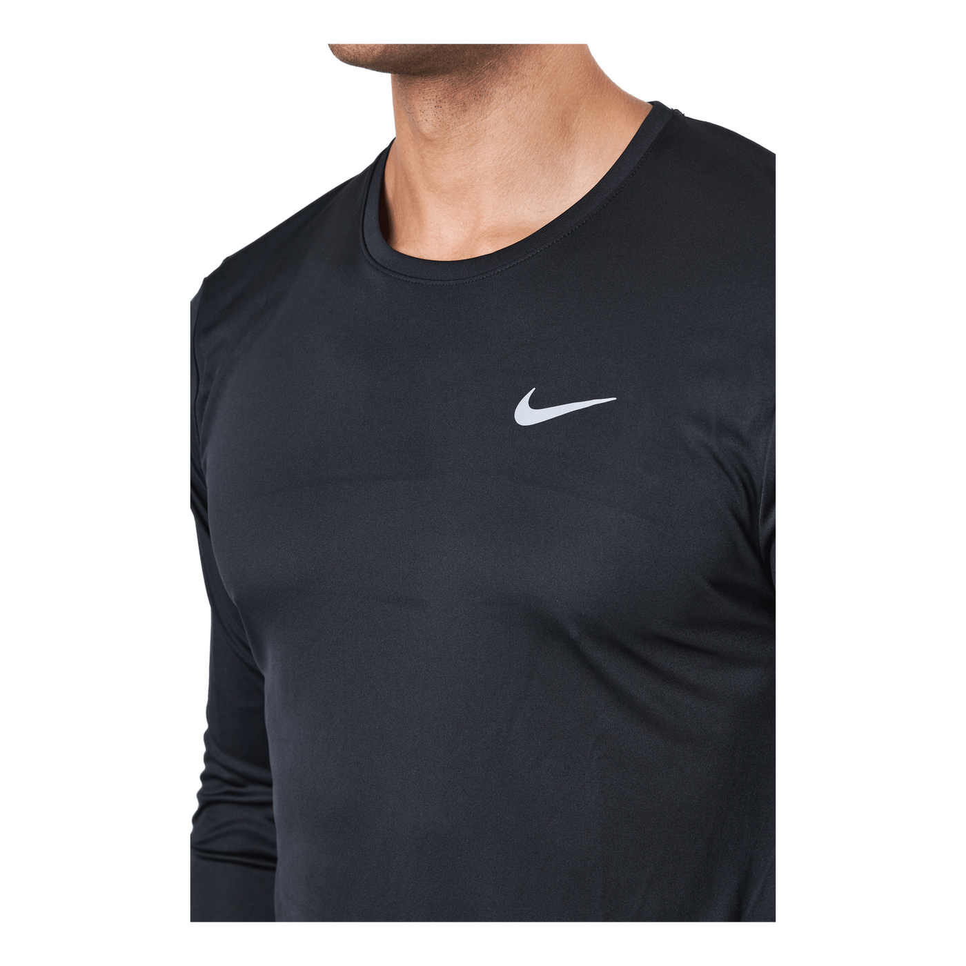 Dri-FIT Miler Men's Long-Sleeve Running Top BLACK/REFLECTIVE SILV