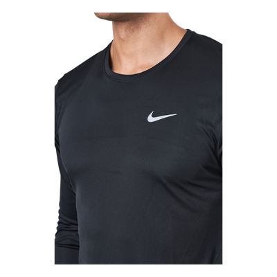 Dri-FIT Miler Men's Long-Sleeve Running Top BLACK/REFLECTIVE SILV