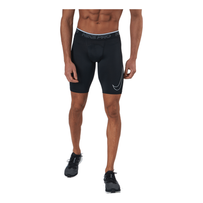 Nike Pro Dri-FIT Men's Long Shorts BLACK/WHITE