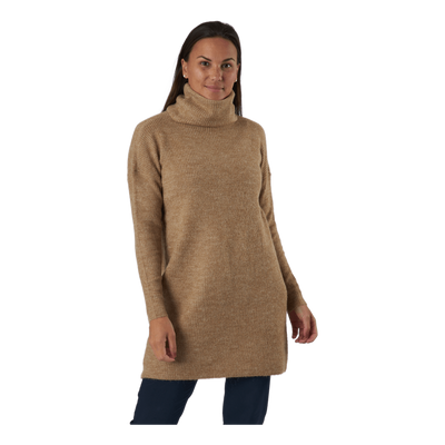 Onljana L/s Cowlnck Dress  Woo Indian Tan