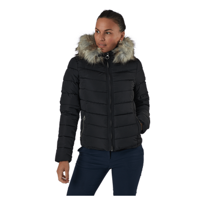 Onlnewellan Quilted Hood Jacke Black