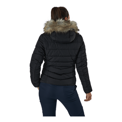 Onlnewellan Quilted Hood Jacke Black