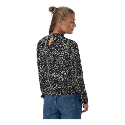 Onlnew Mallory  L/s Blouse Aop Whitecap Gray