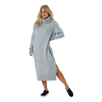 Onlbrandie L/s Roll Neck Dress Light Grey Melange