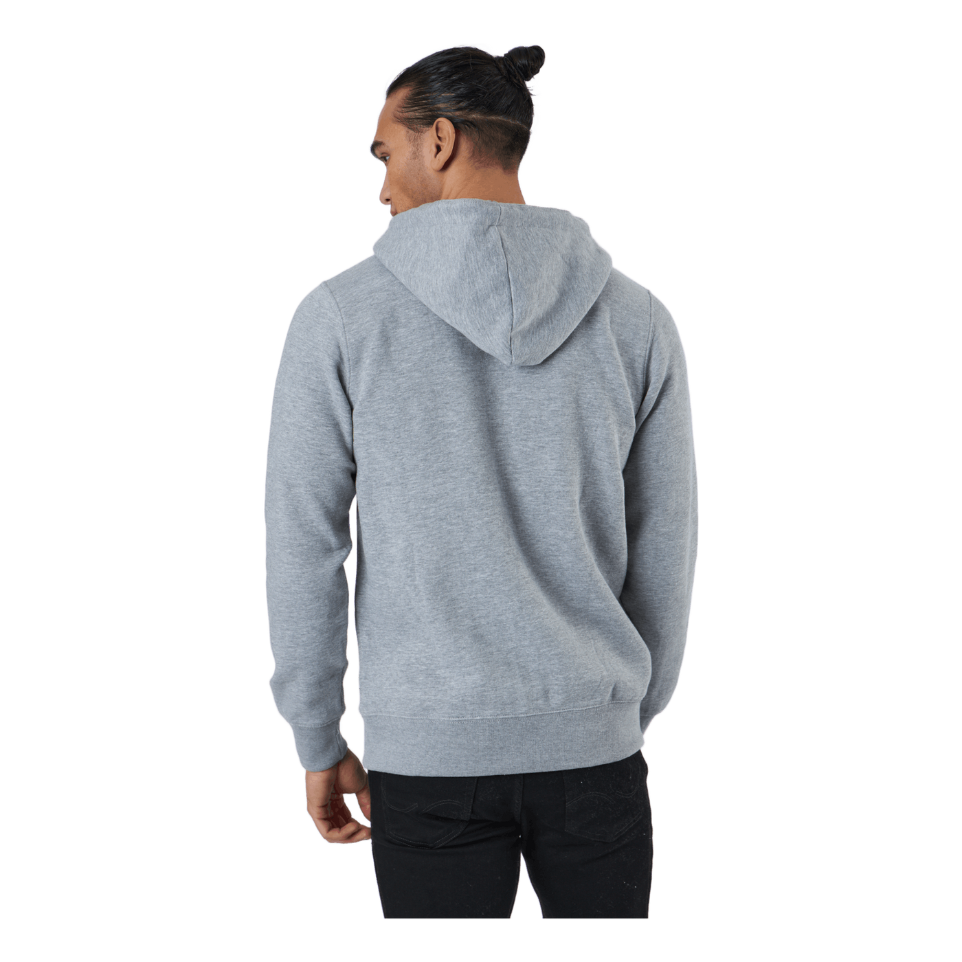 Jjesoft Basic Sweat Zip Hood Light Grey Melange