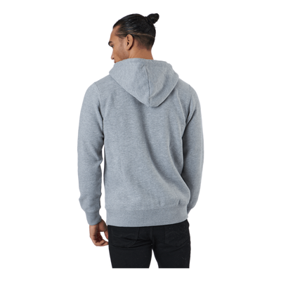 Jjesoft Basic Sweat Zip Hood Light Grey Melange