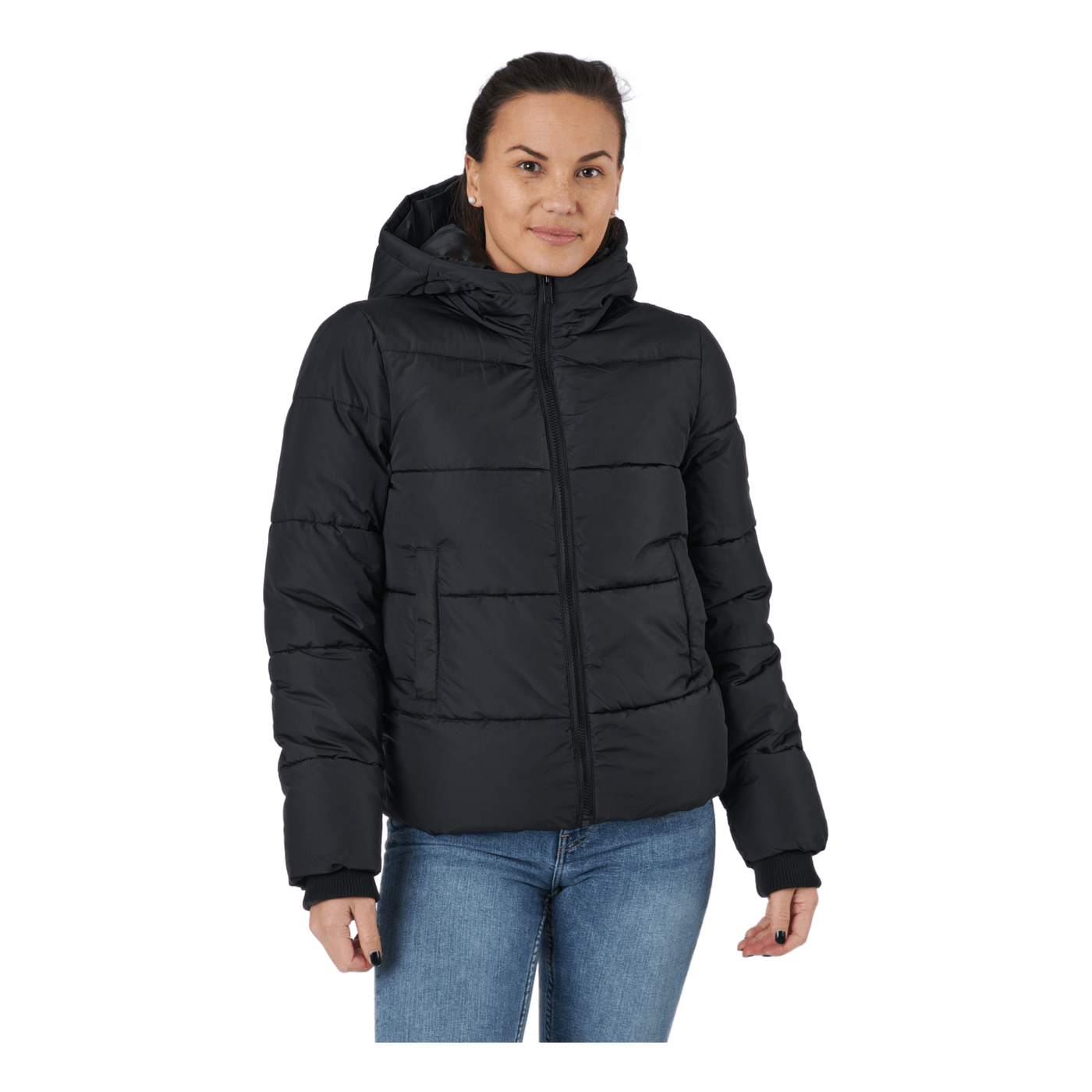 Pcbee New Short  Puffer Jacket Black